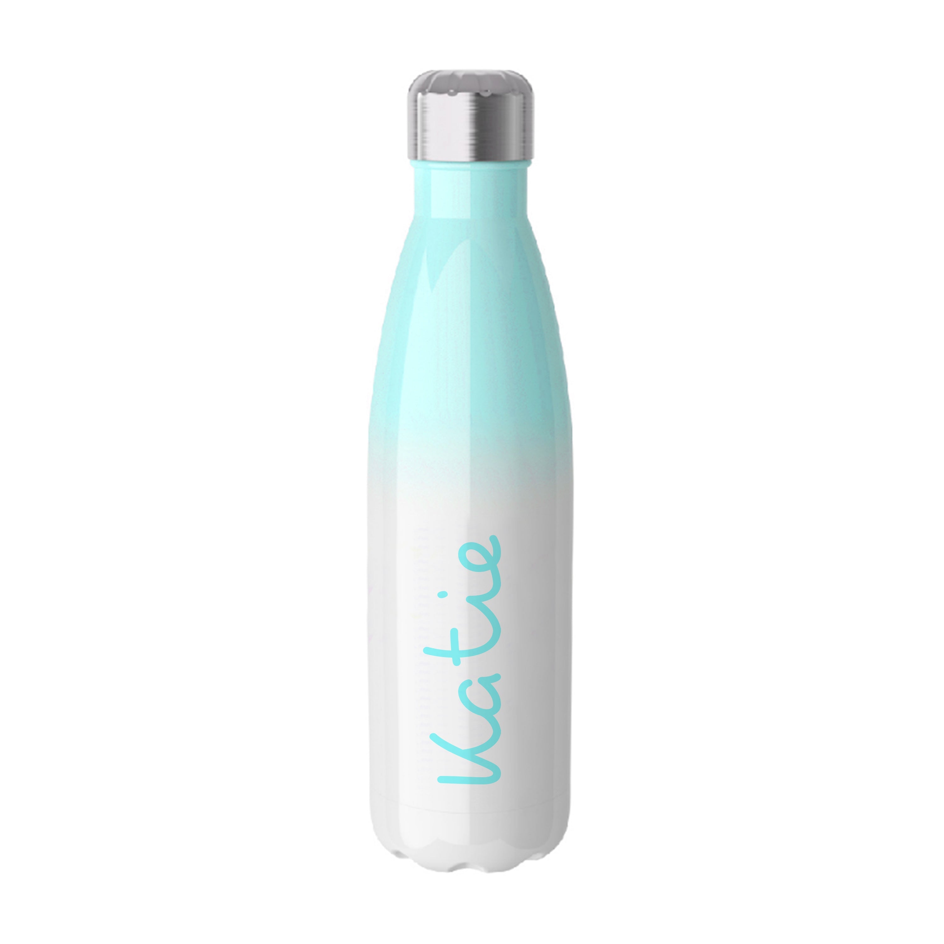 Personalised Summer Style Insulated Sea Blue Water Bottle