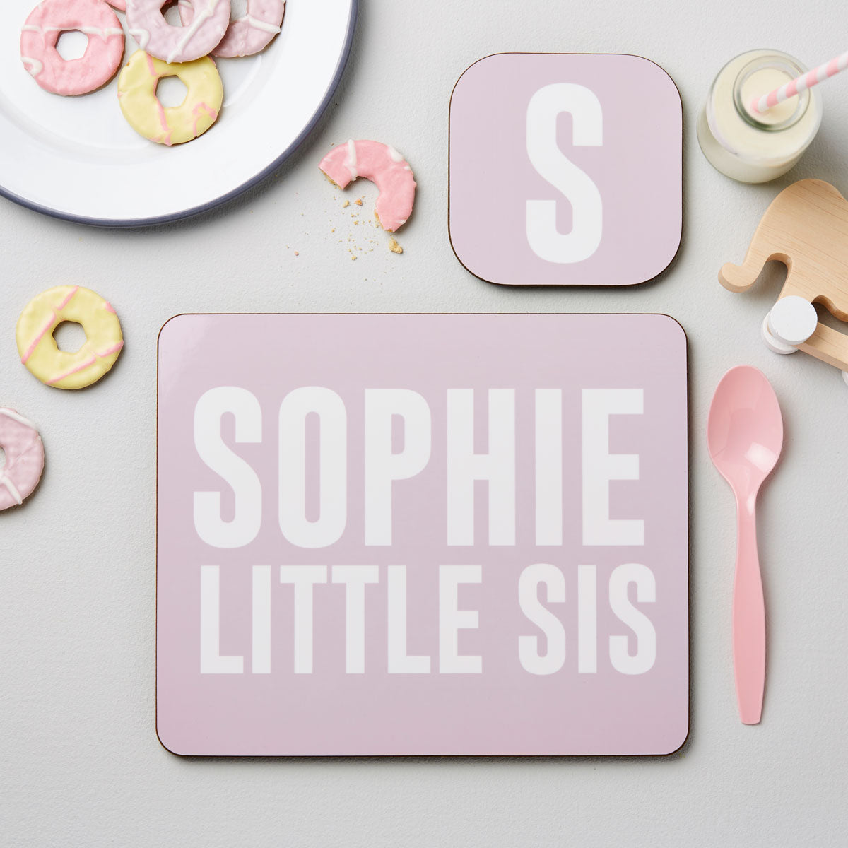 Girl€™s Personalised Sister Placemat Set