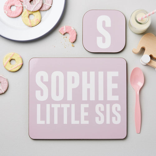 Girl€™s Personalised Sister Placemat Set Spesh Gifts