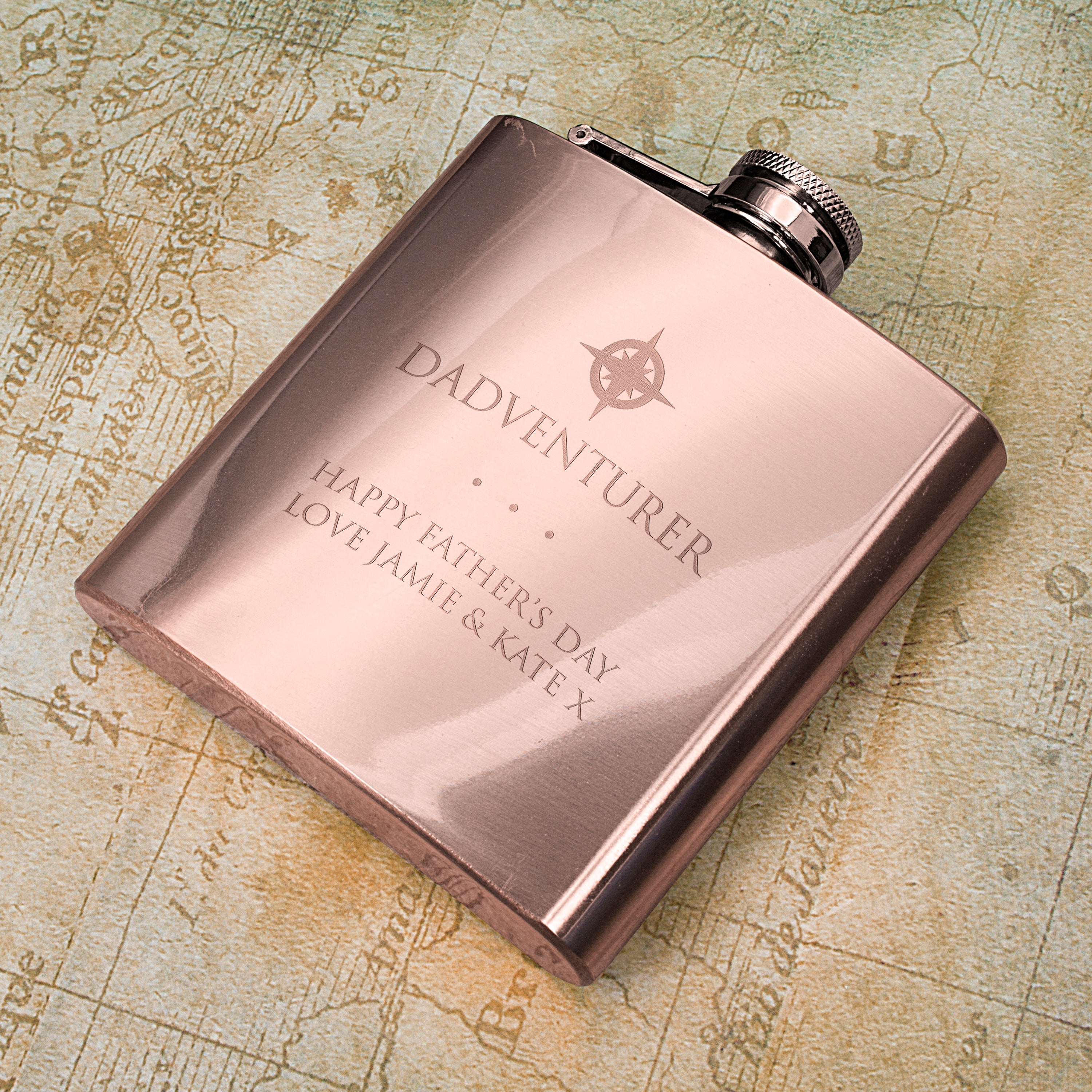Personalised Dadventurer Hip Flask