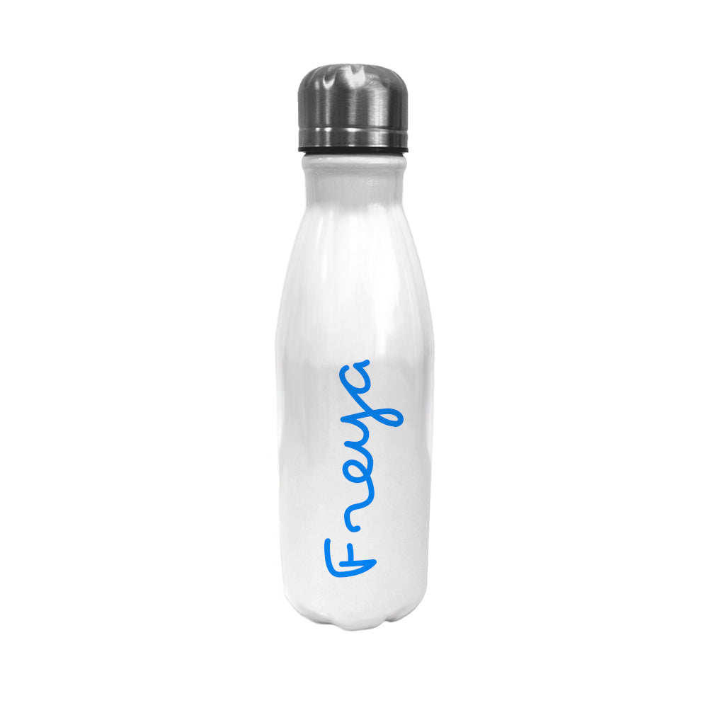 Personalised Summer Style Handbag Size Water Bottle - Blue
