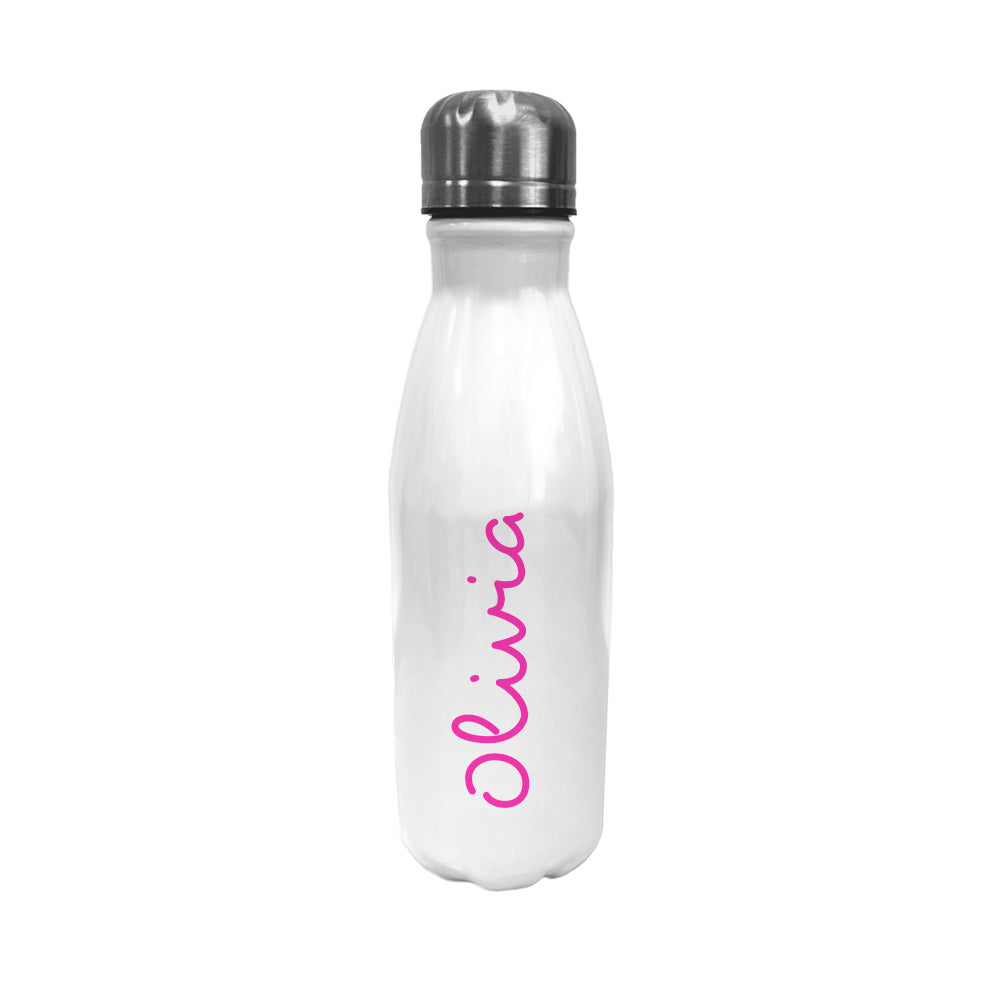 Personalised Summer Style Handbag Size Water Bottle - Pink