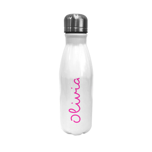 Personalised Summer Style Handbag Size Water Bottle - Pink Spesh Gifts