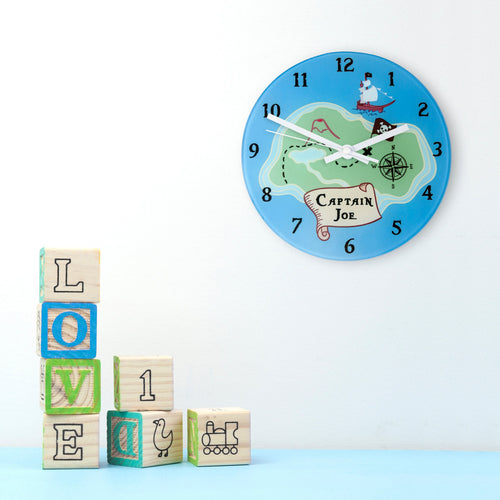 Arrrr! Personalised Pirate Wall Clock Spesh Gifts