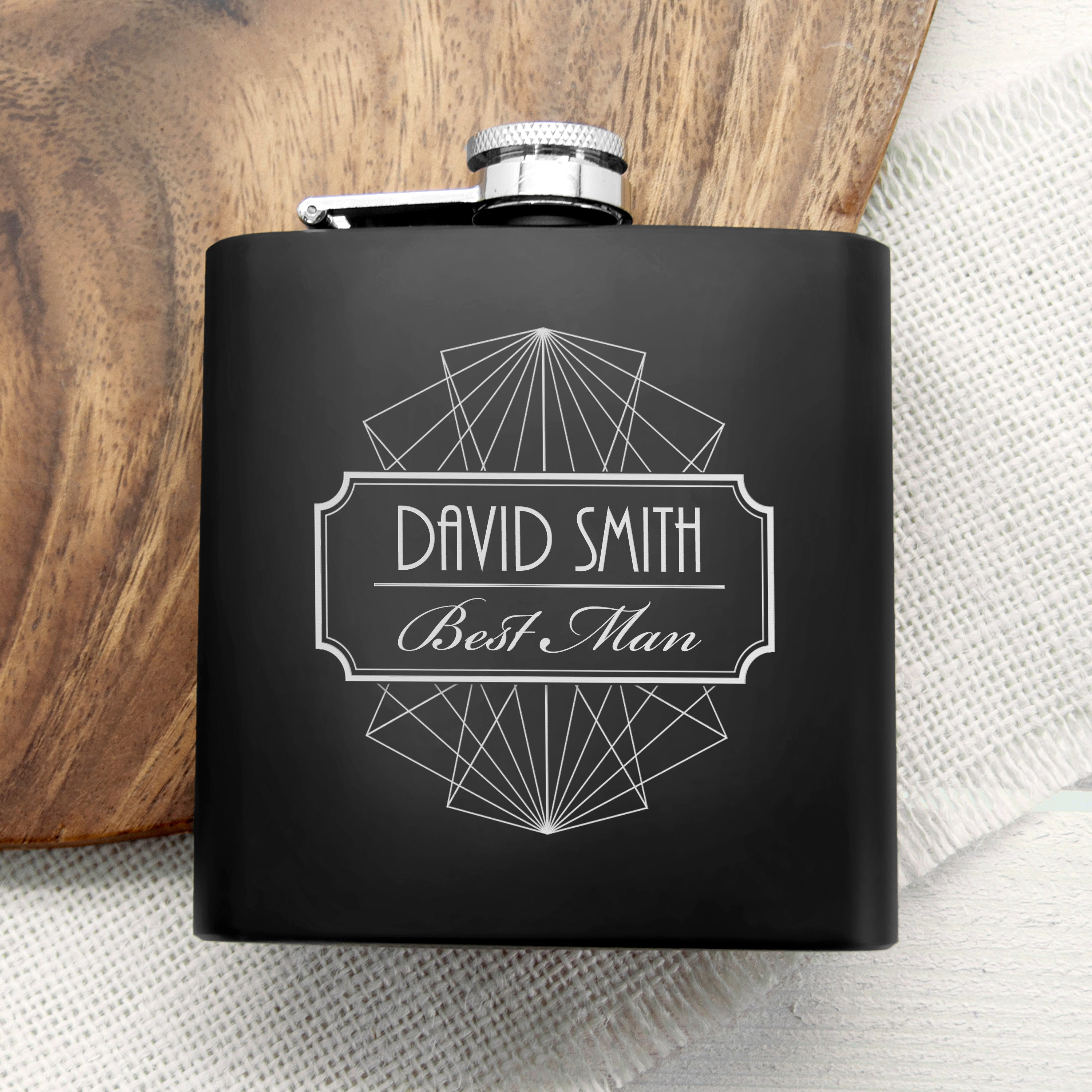 Personalised Groomsman Hip Flask