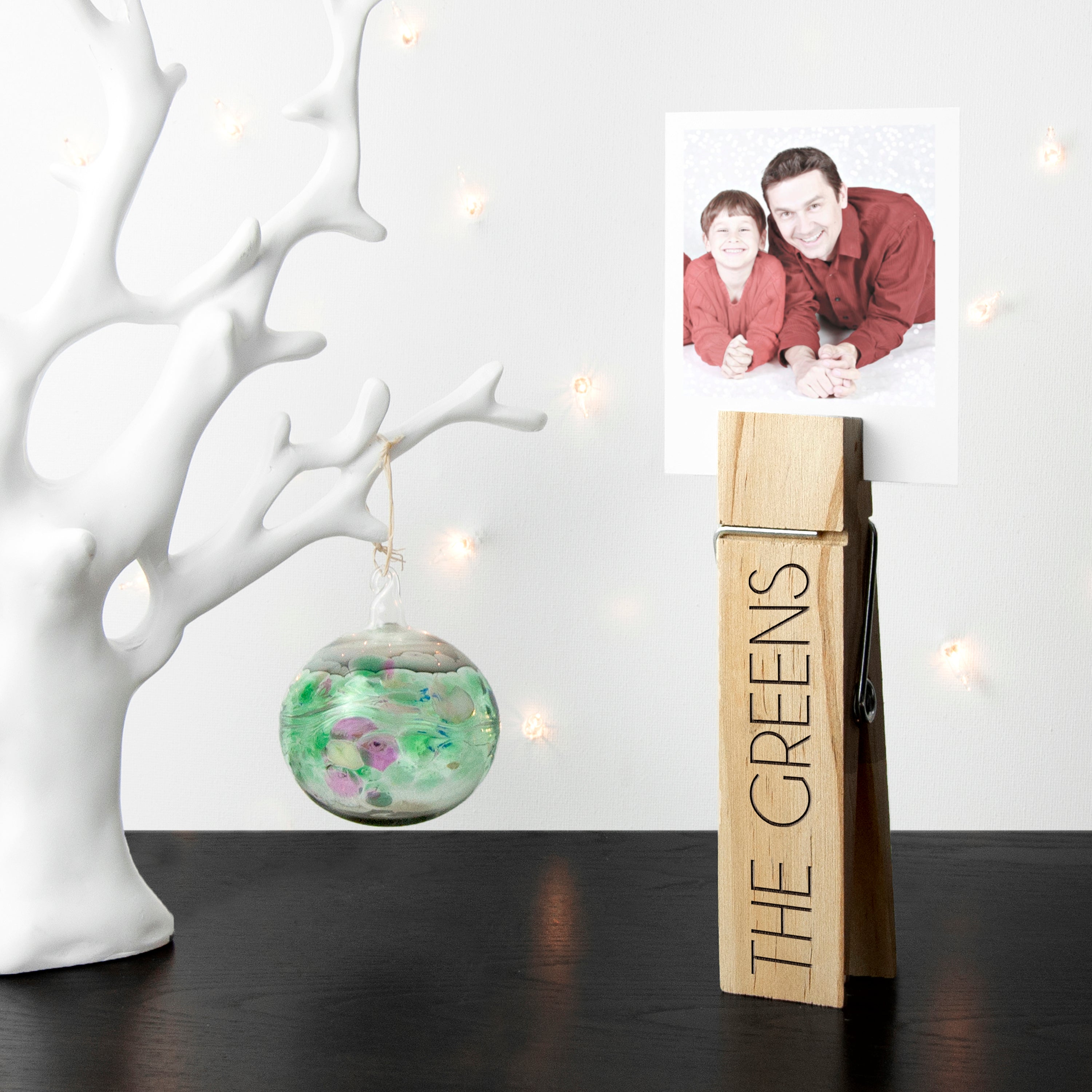 Personalised Wooden Peg Photo Holder