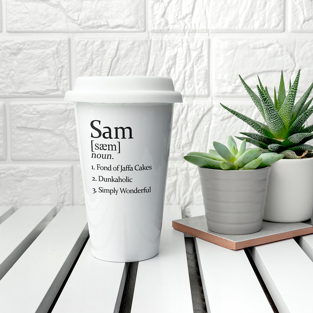 Personalised Definition Ceramic Eco Cup