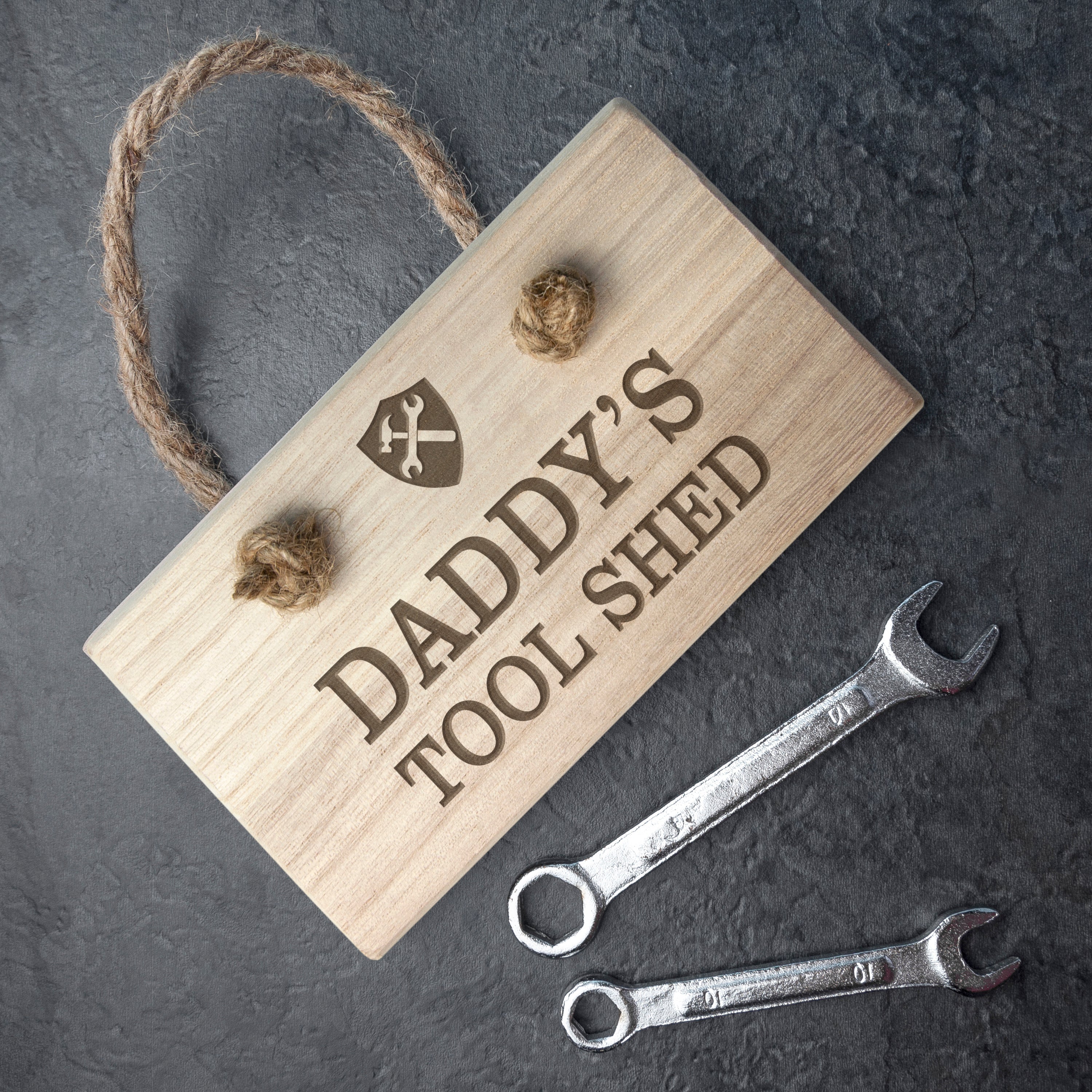 Personalised Dad's Wooden Tool Shed Sign