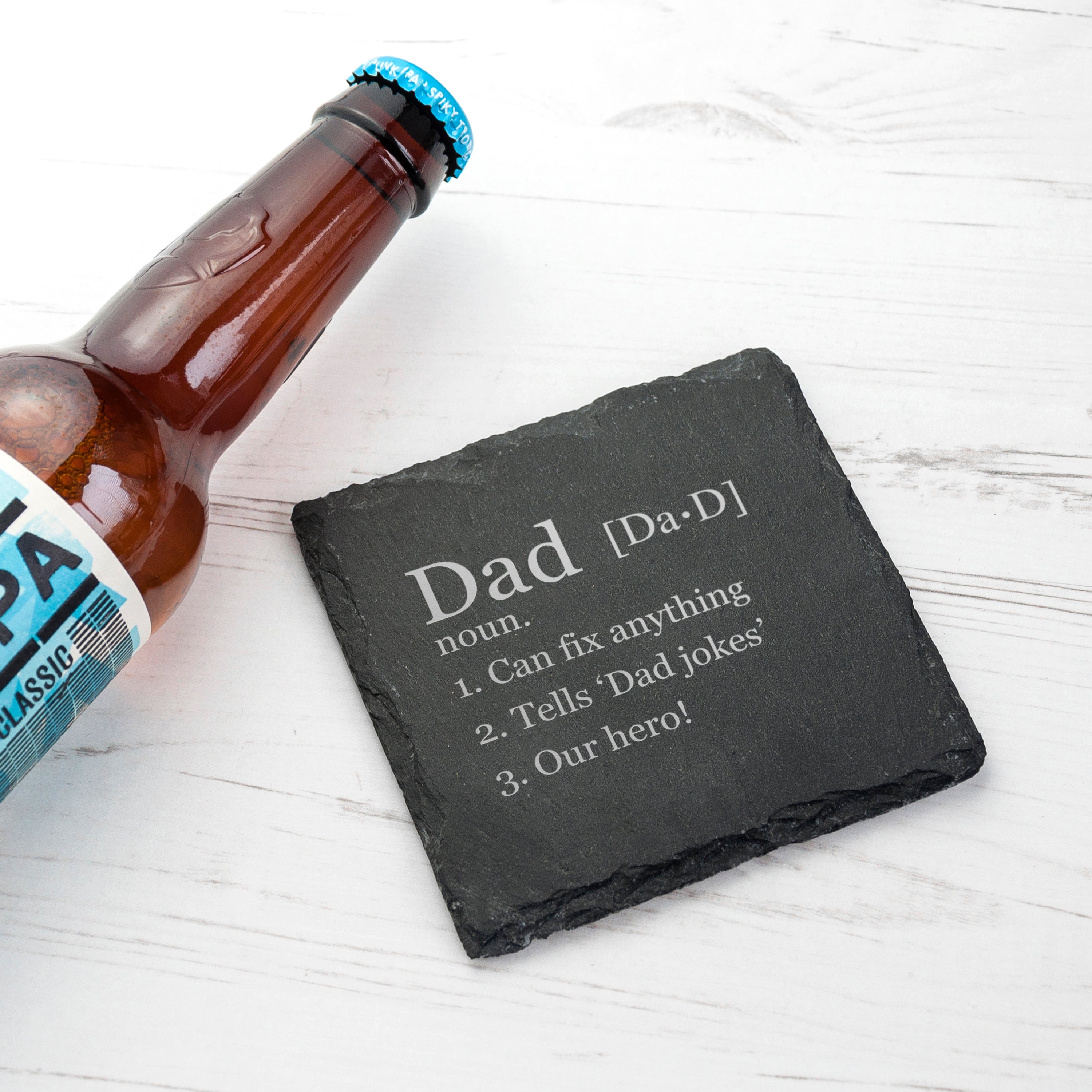 Personalised Definition Square Slate Keepsake Coaster