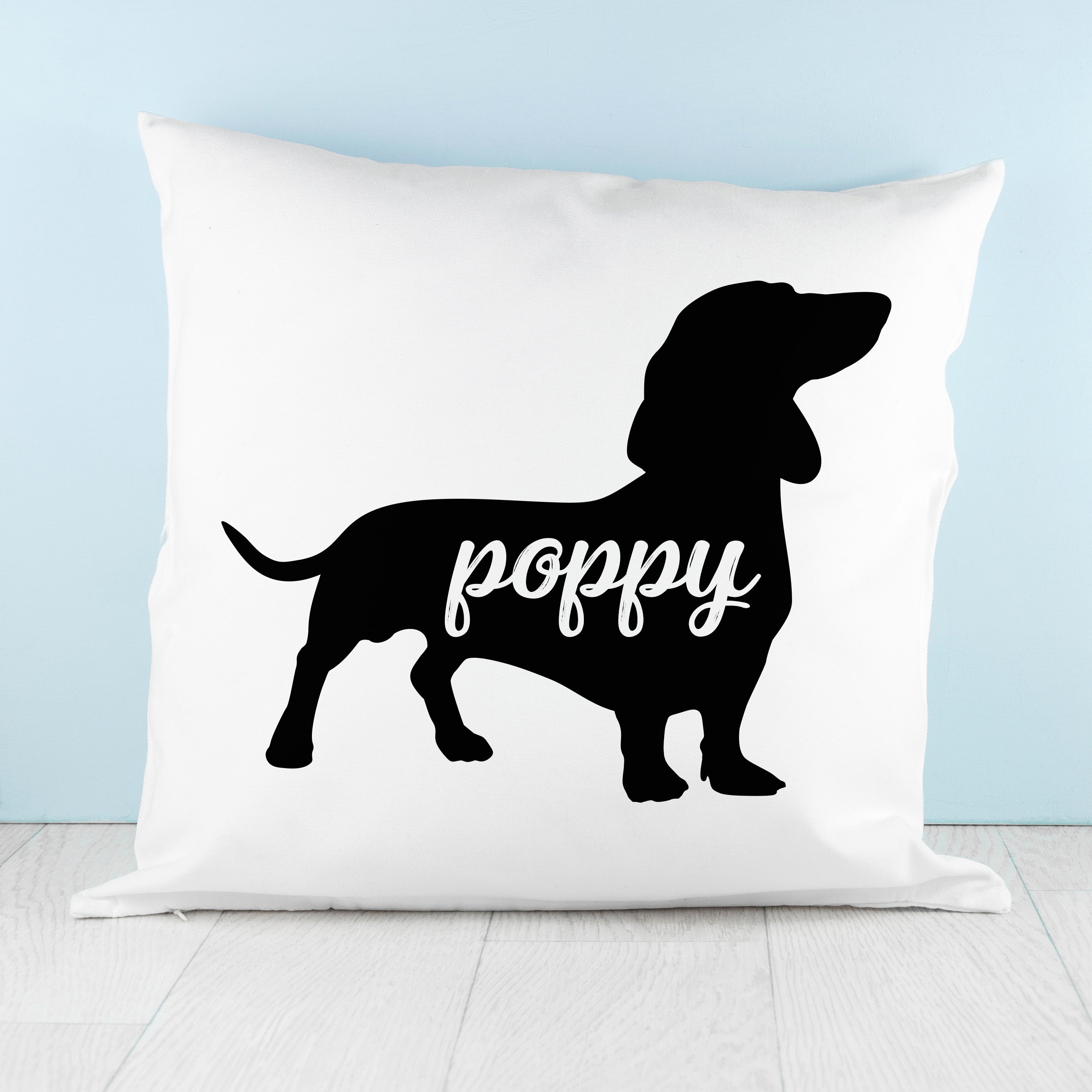Personalised Dog Silhouette Cushion Cover