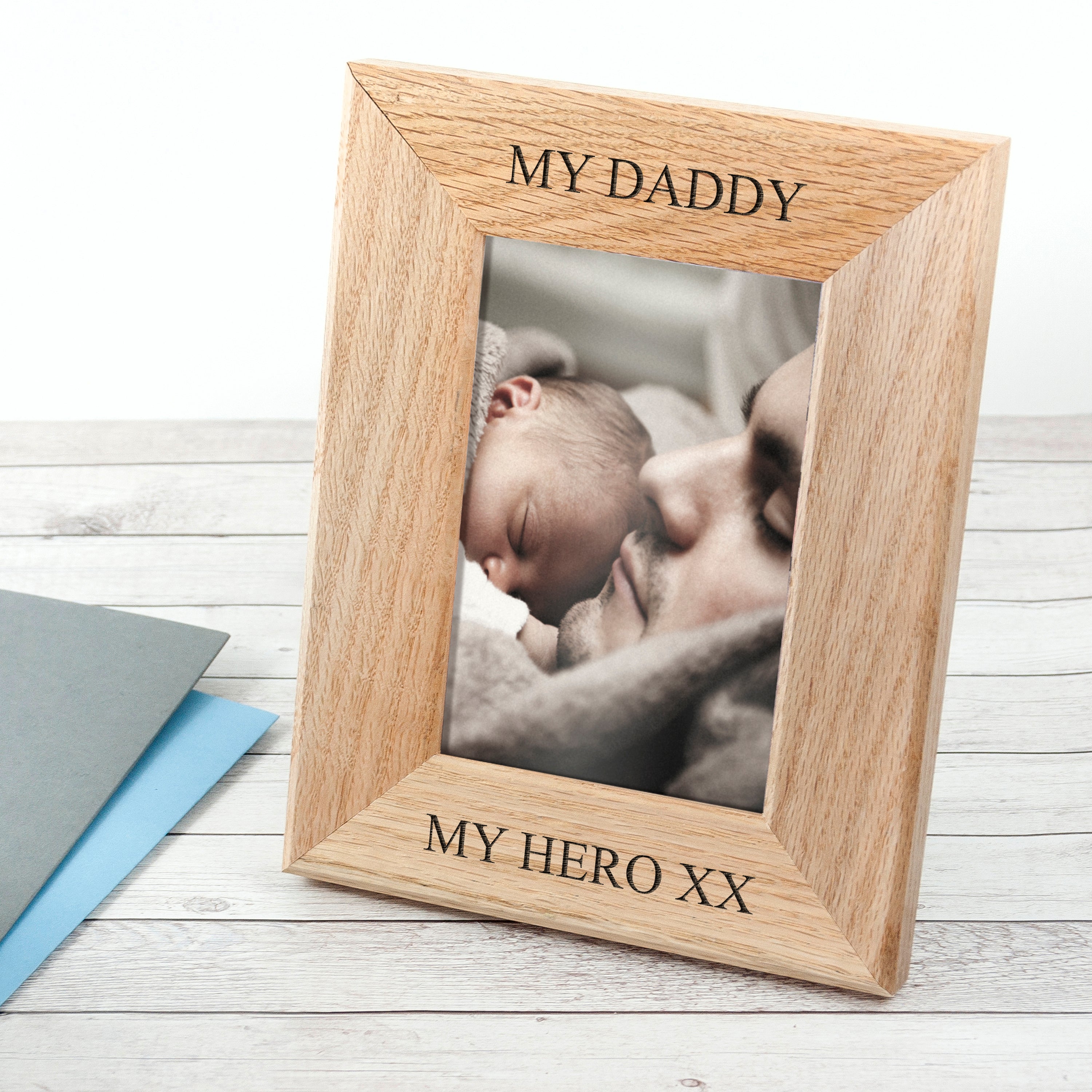 Personalised Solid Oak Photo Frame