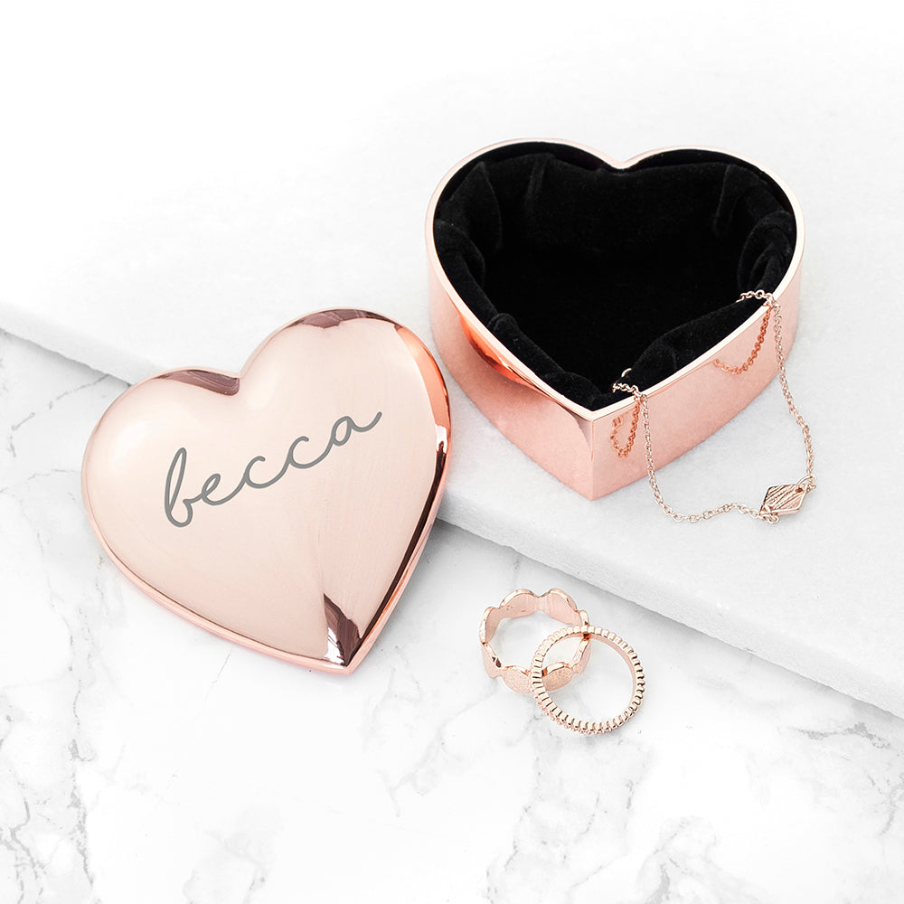 Personalised Heart Trinket Box
