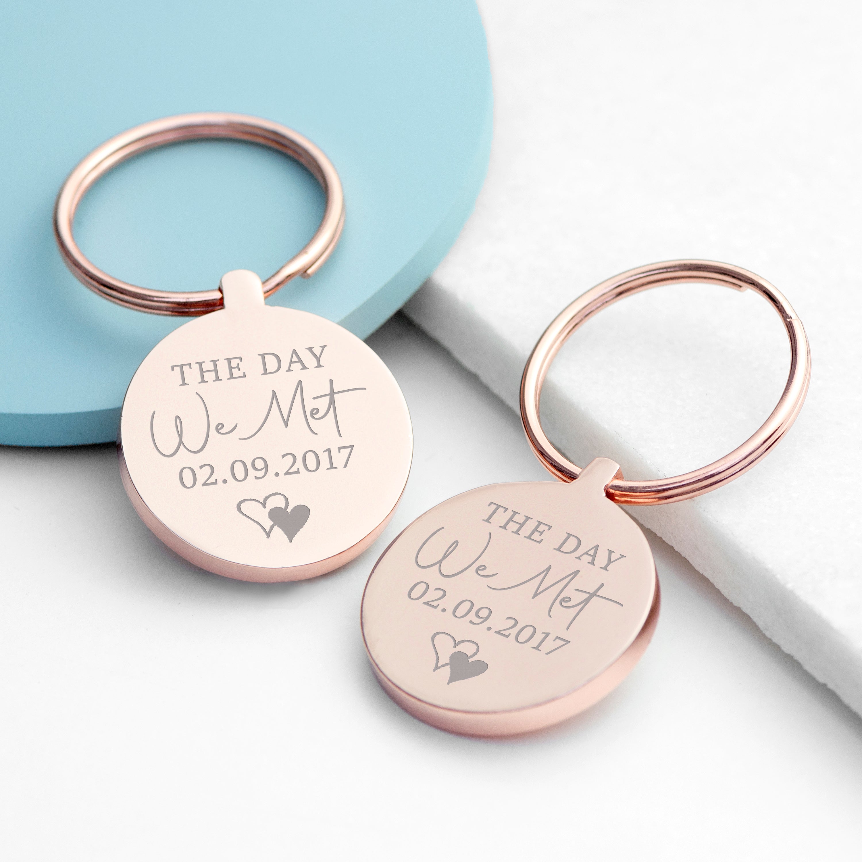 Personalised Day We Met Keyring