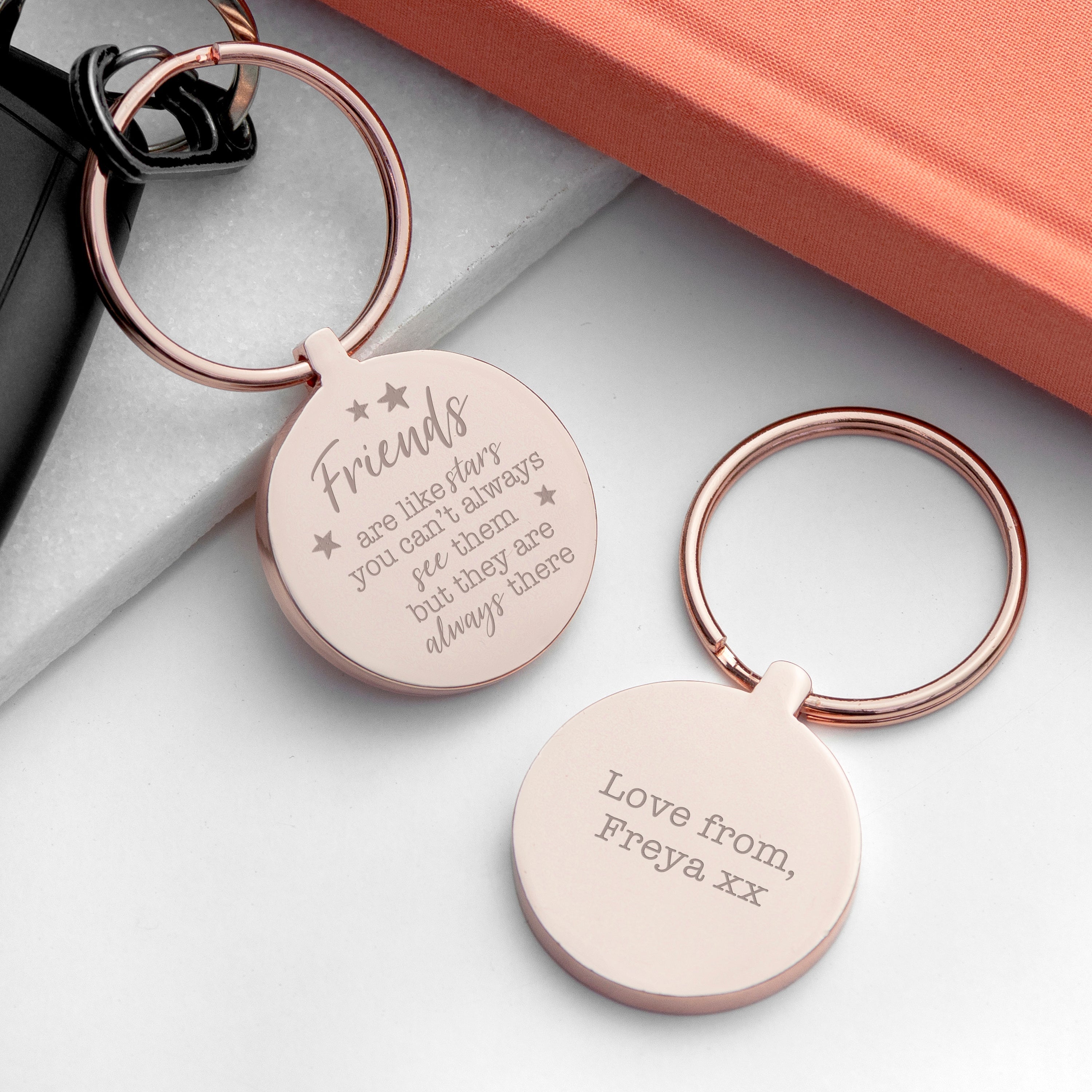 Personalised Friends Round Keyring