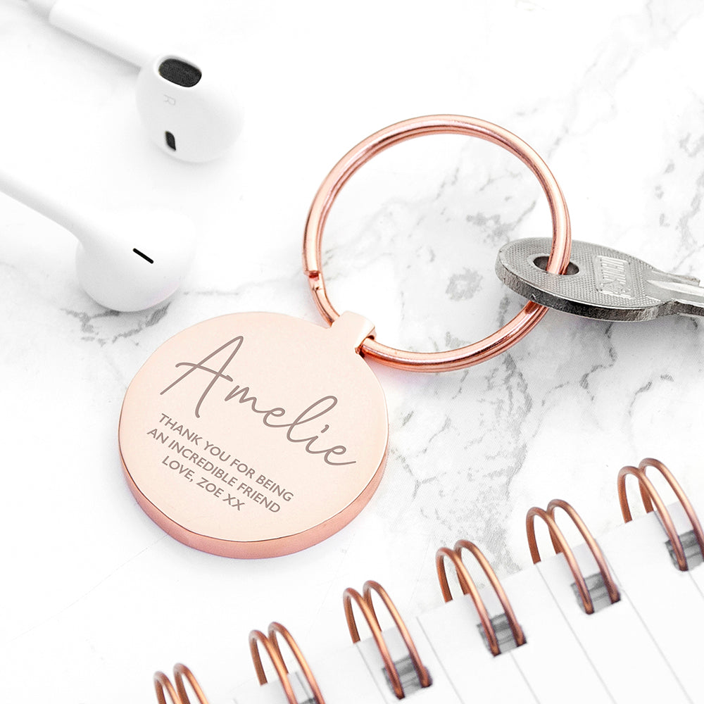 Personalised Special Person Round Keyring