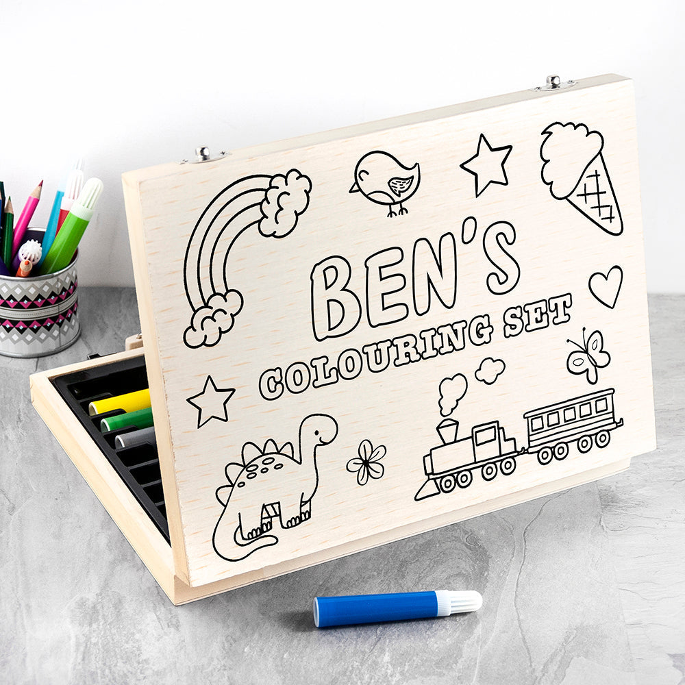Personalised Colour Your Own Children's Colouring Set