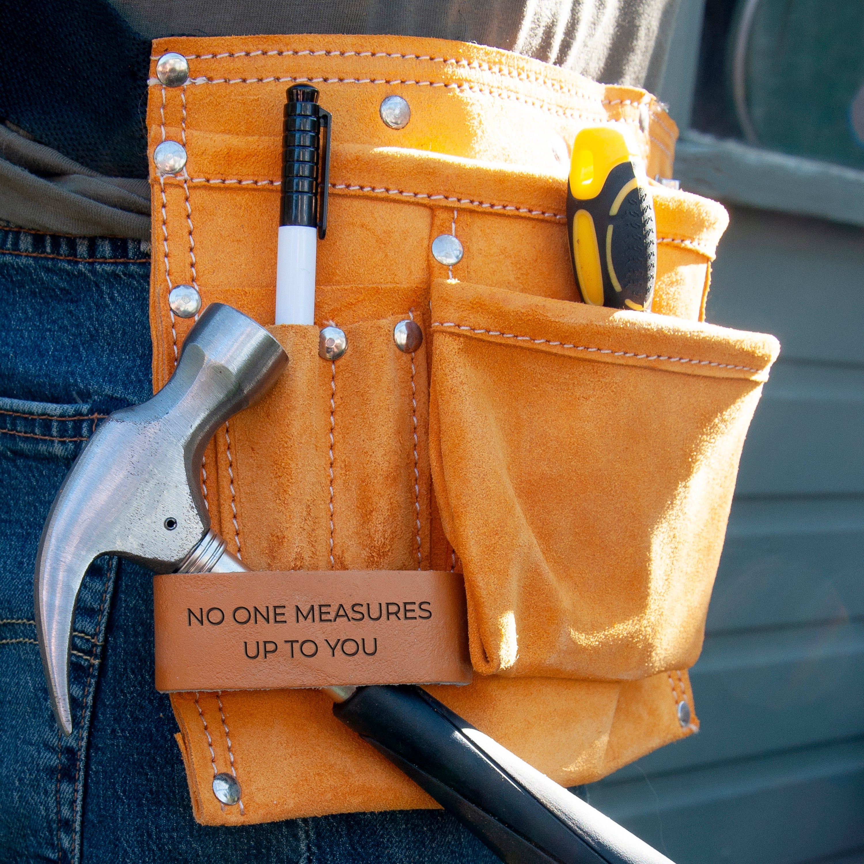 Personalised 11-Pocket Leather Tool Belt