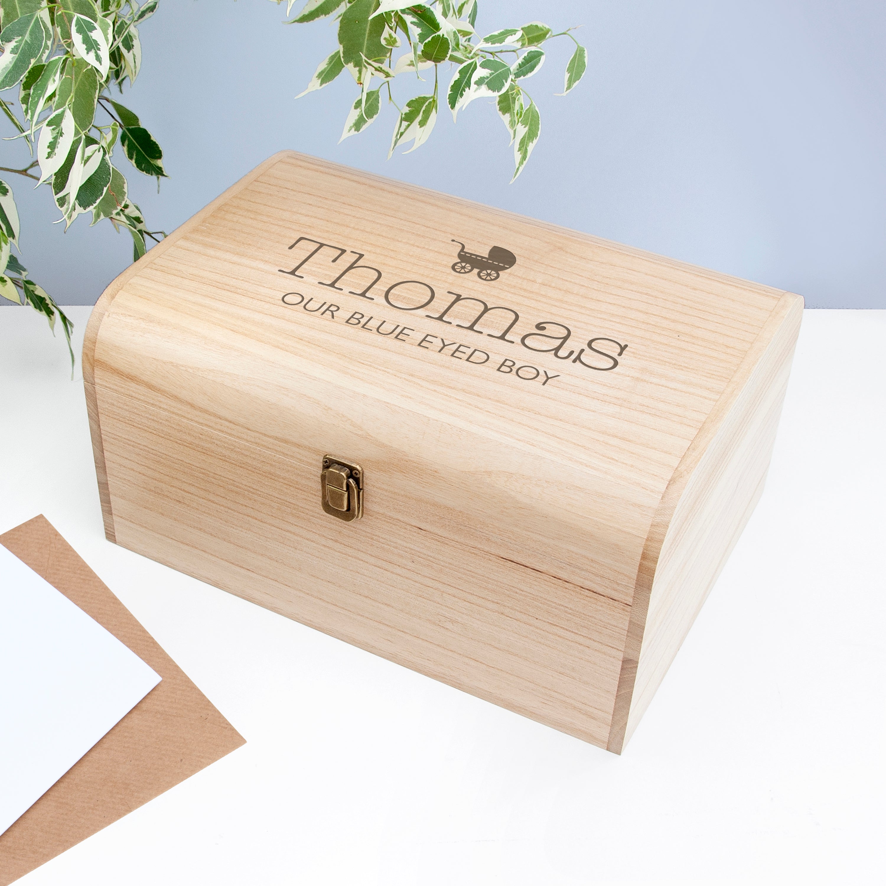 Personalised New Baby Pram Keepsake Chest