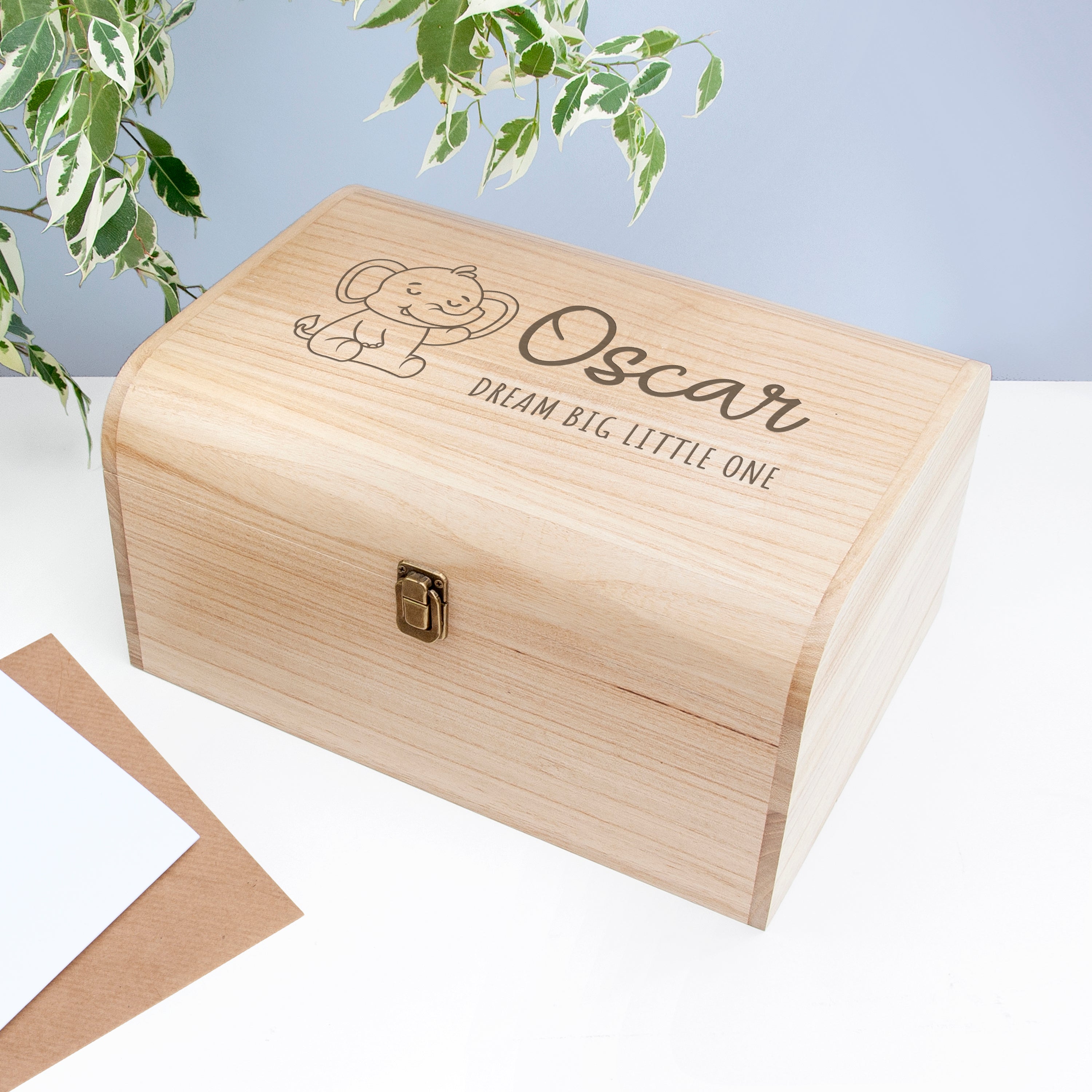 Personalised Baby Elephant Keepsake Chest