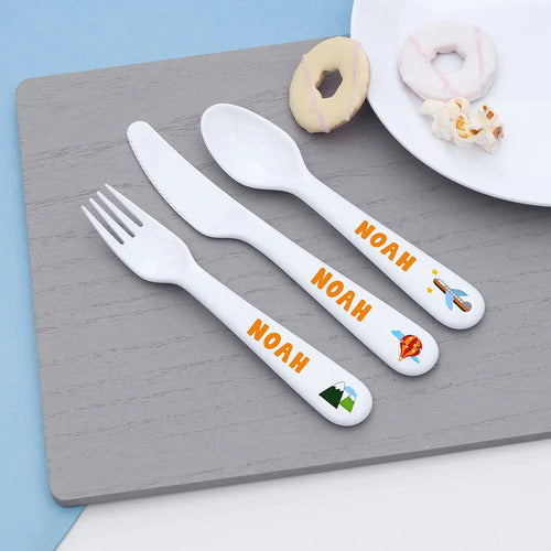 Personalised Children's Adventure Cutlery Set Spesh Gifts