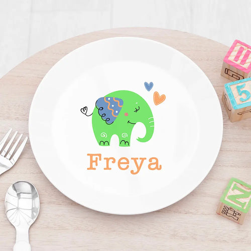 Personalised Children's Elephant Plate Spesh Gifts