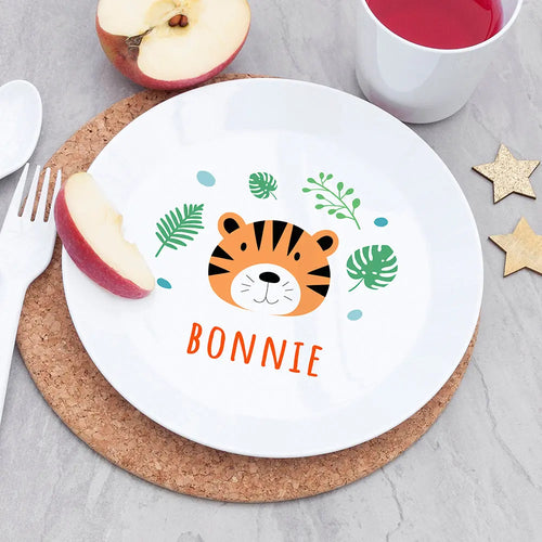 Personalised Children's Jungle Animal Plate Spesh Gifts