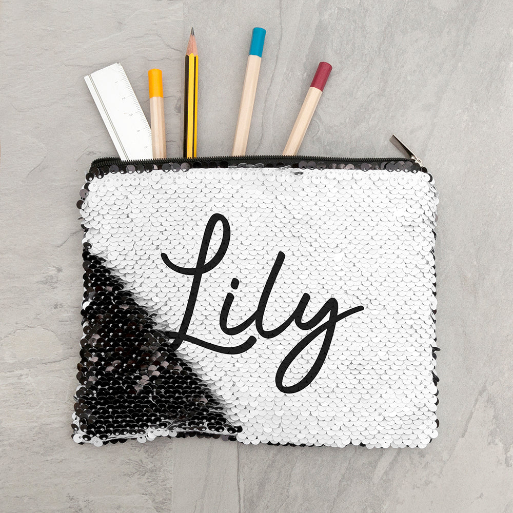 Personalised Kids Hidden Message Sequin Pencil Case
