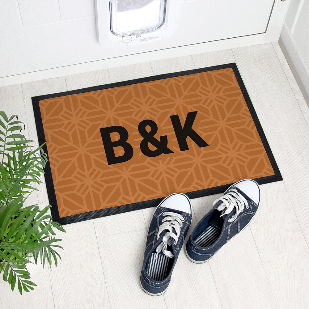 Personalised Geometric Indoor Doormat