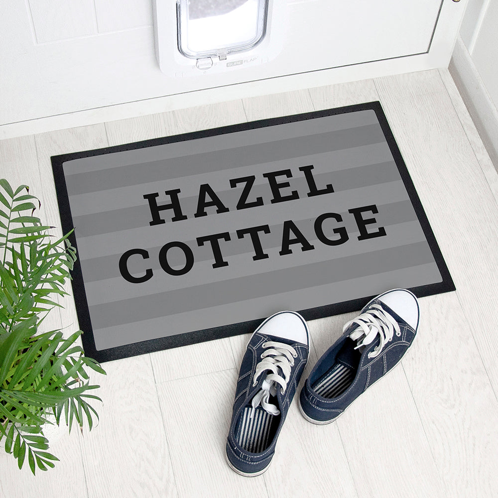 Personalised Striped Indoor Doormat