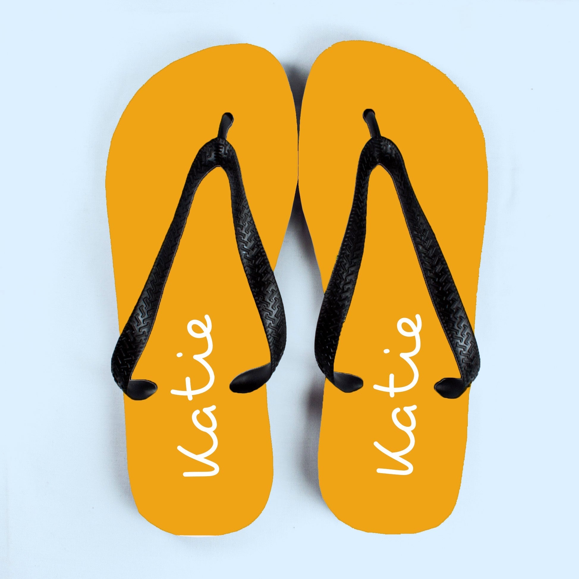 Personalised Summer Style Flip Flops - Yellow