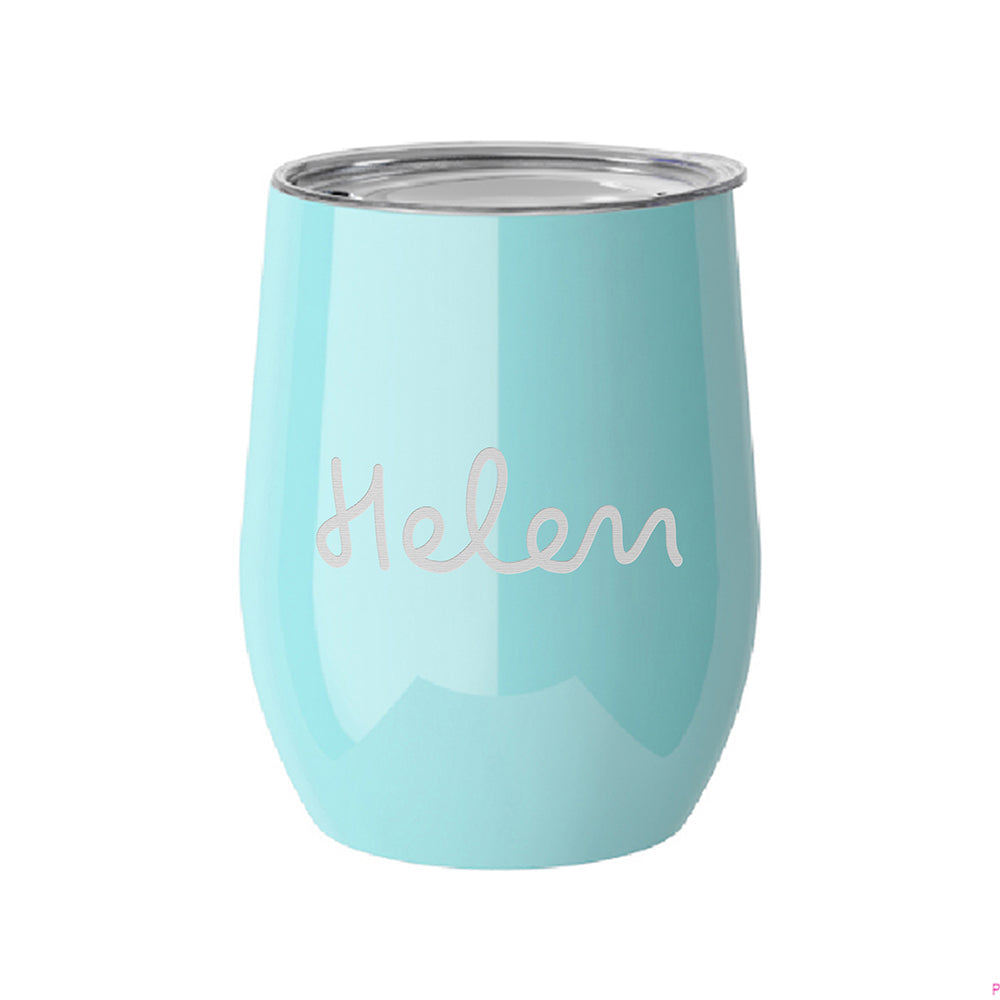 Personalised Summer Style Gloss Wine Tumbler