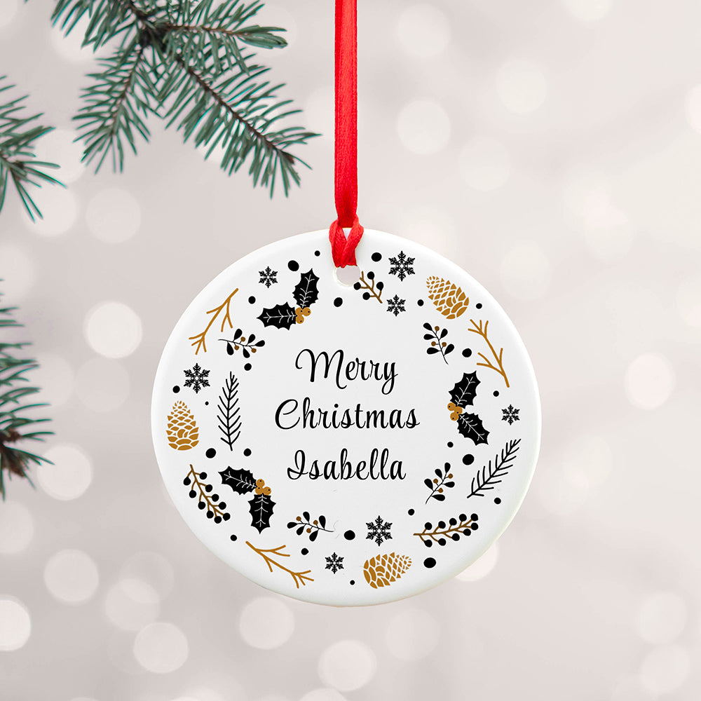 Personalised Nordic Wreath Ornament