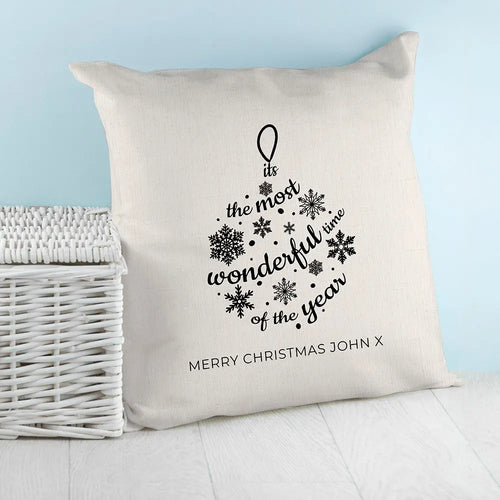 Personalised Bauble Cushion Cover Spesh Gifts