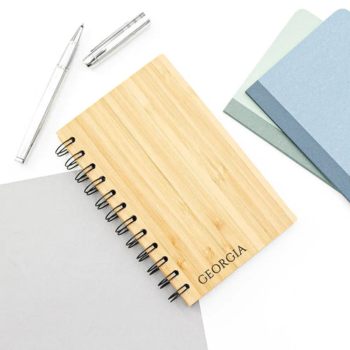 Personalised Bamboo and Stone-Based Paper Notebook Spesh Gifts