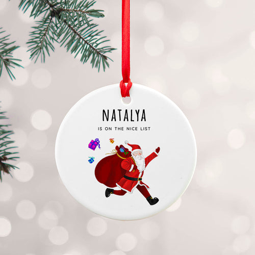 Personalised Playful Santa Christmas Ornament Spesh Gifts