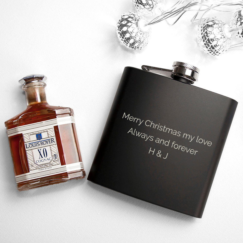 Personalised Merry Christmas Hip Flask