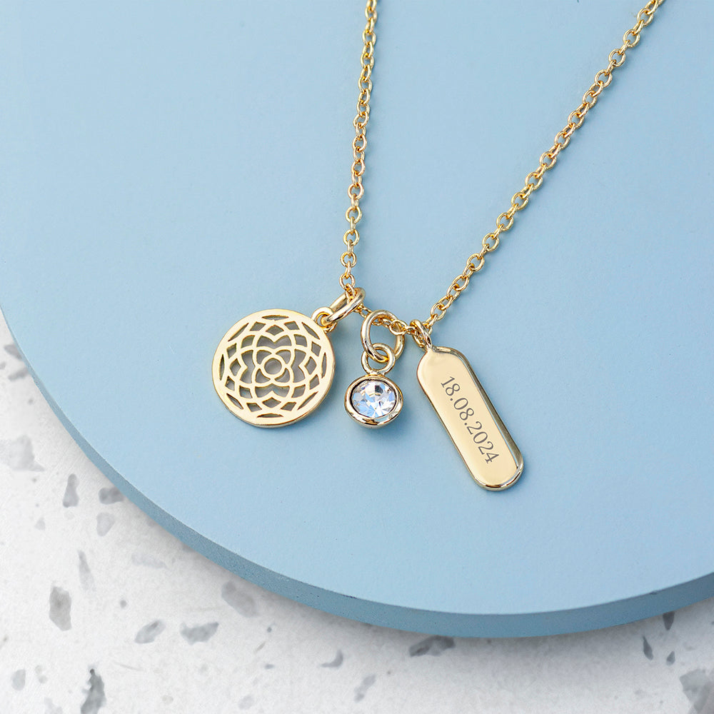 Personalised Mandala Charms Necklace