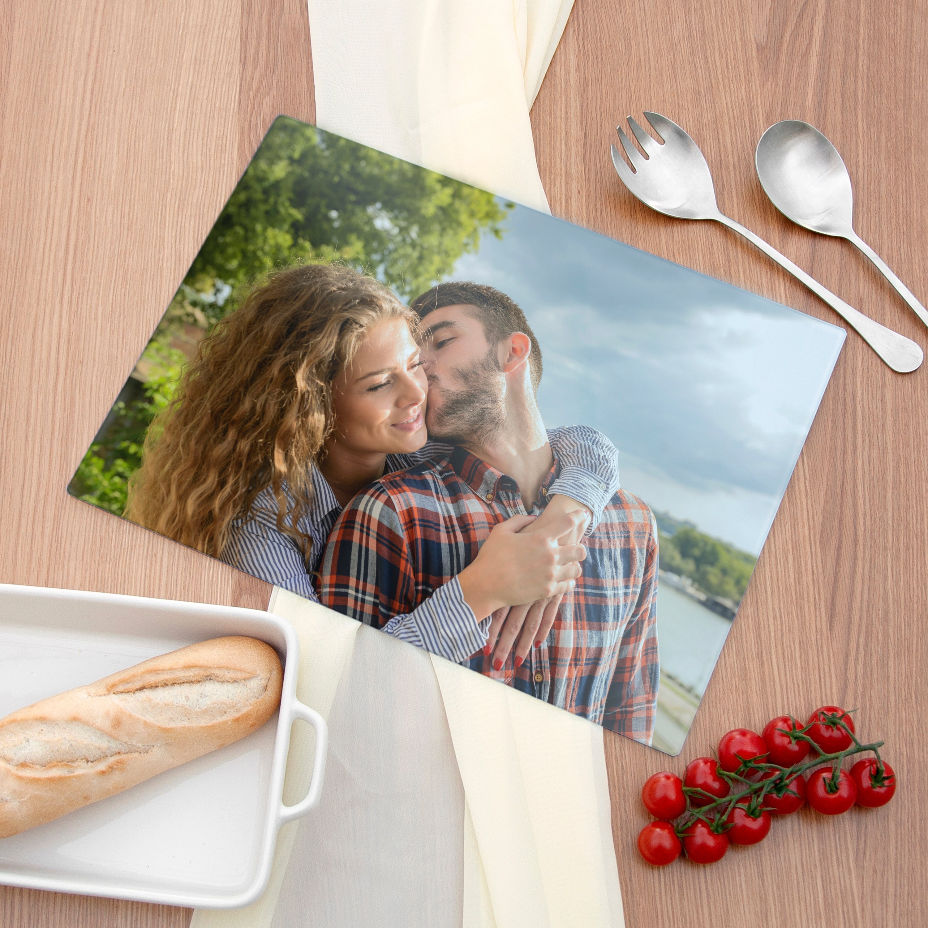 Personalised Couple€™s Photo Chopping Board