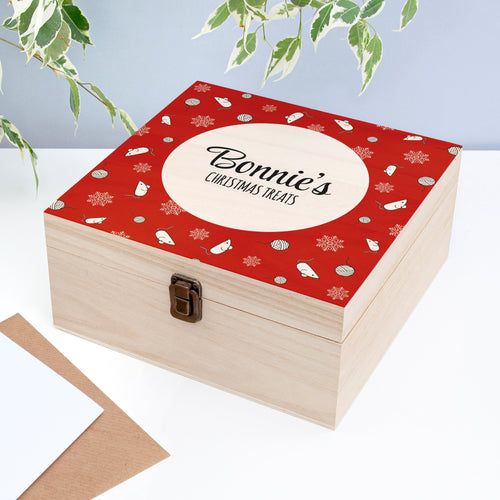 Personalised Cat Treats Christmas Box Spesh Gifts