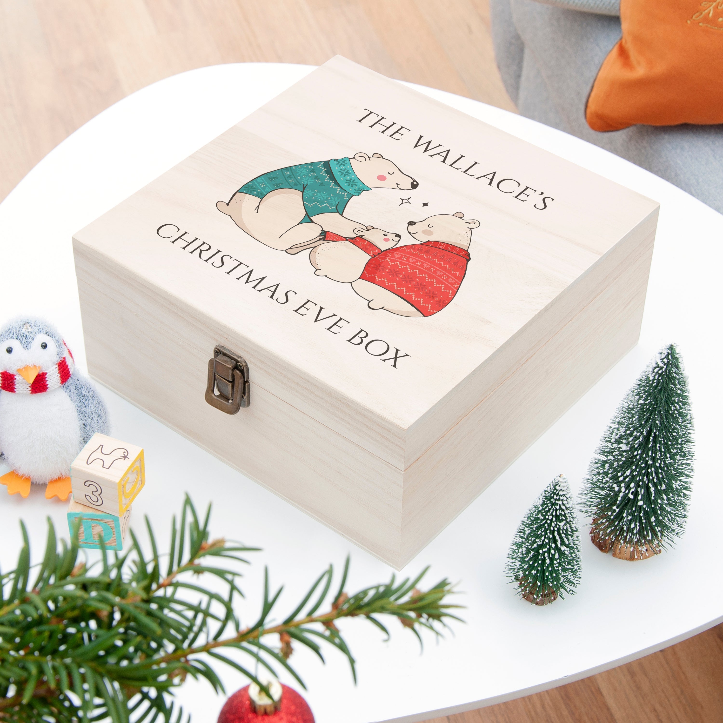 Personalised Polar Bear Christmas Box