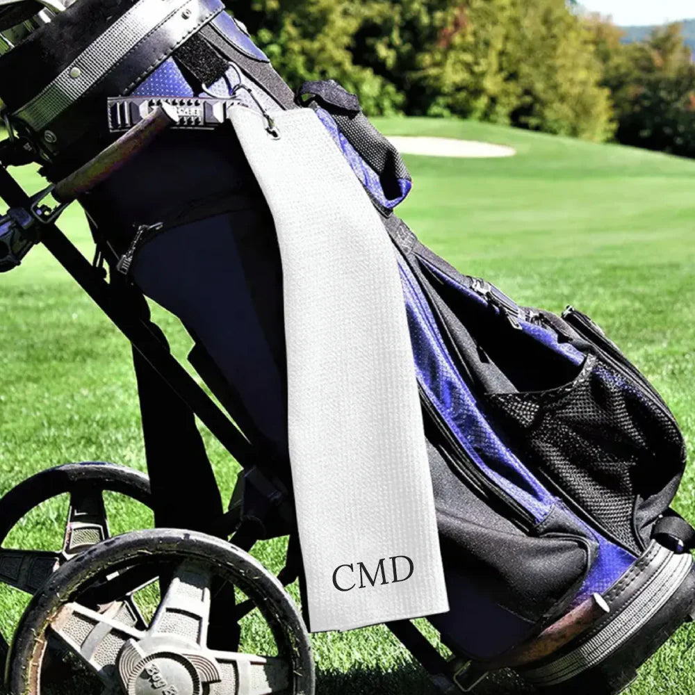 Monogrammed Waffle Golf Towel