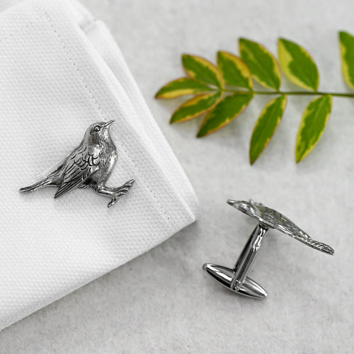 Men's Large Garden Robin Cufflinks Spesh Gifts