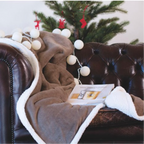 Personalised Sherpa Lined Fleece Blanket