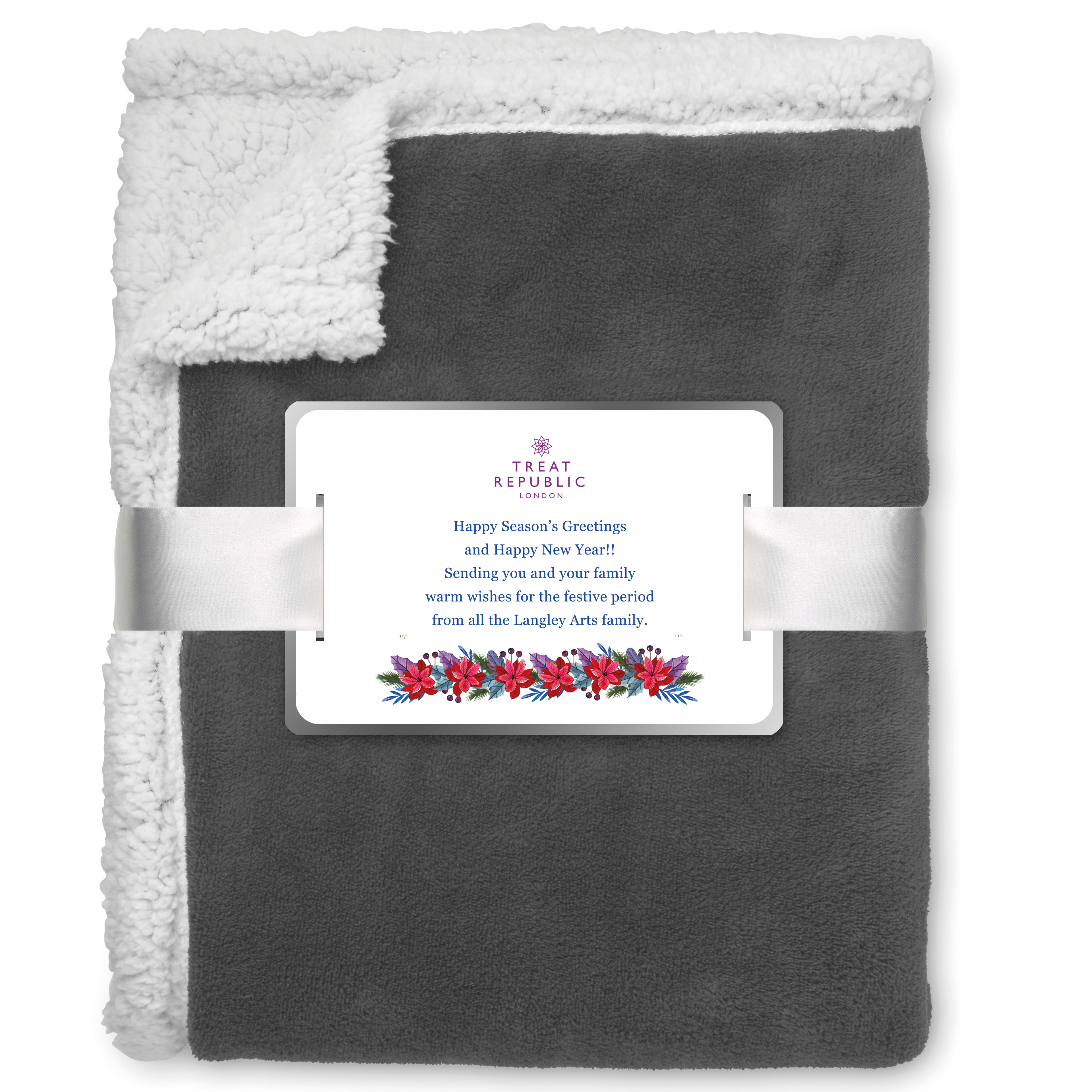 Personalised Sherpa Lined Fleece Blanket