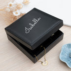 Personalised Luxury Black Square Jewellery Box
