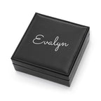 Personalised Luxury Black Square Jewellery Box