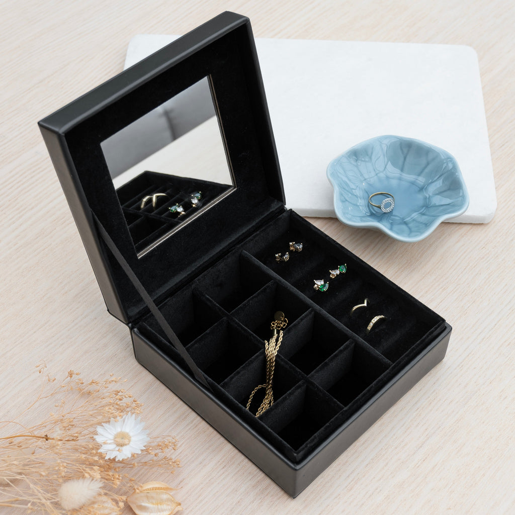 Personalised Luxury Black Garland Jewellery Box