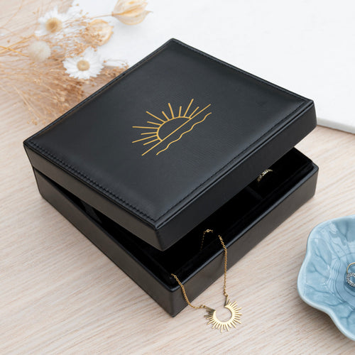 Luxury Black Square Sunset Jewellery Box Spesh Gifts