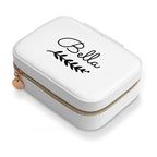 Personalised Luxury White and Blue Floral Garland Jewellery Case