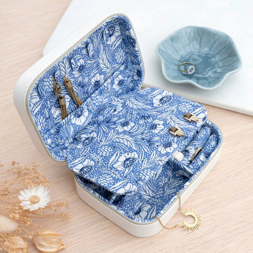 Luxury Night Sky Jewellery Case with Blue Floral Interior Spesh Gifts